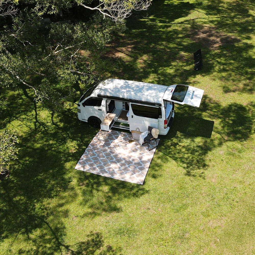Moroccan Mat 3m x 3m - Beige/White