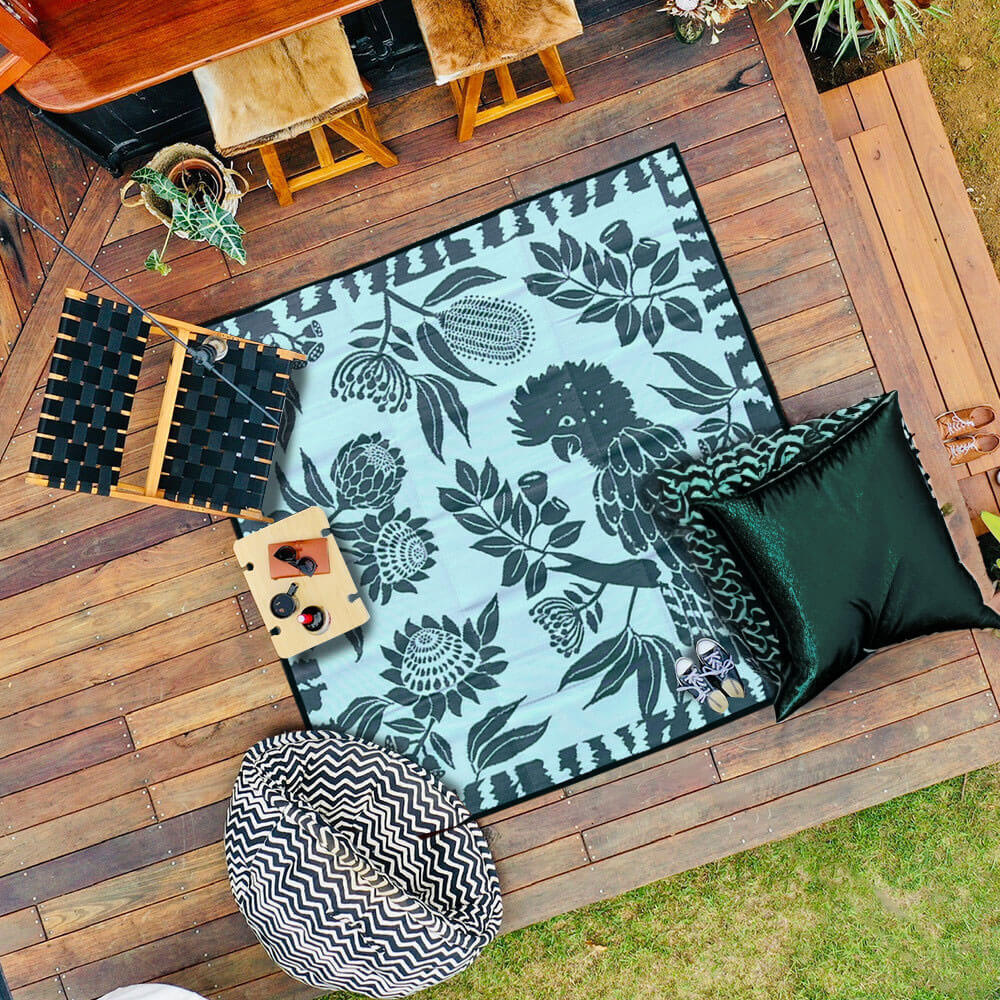 Cockatoo Haven Mat 2.4m x 2.4m - Forest Green