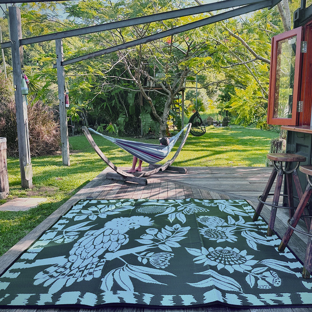 Cockatoo Haven Mat 2.4m x 2.4m - Forest Green