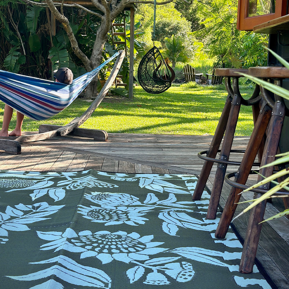 Cockatoo Haven Mat 2.4m x 2.4m - Forest Green