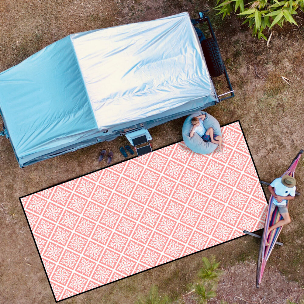 Gumnut Mat 5m x 2.4m - Salmon/White
