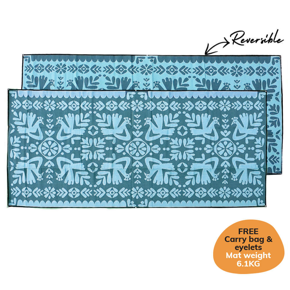 Peacock Promenade Mat 5m x 2.4m - Teal