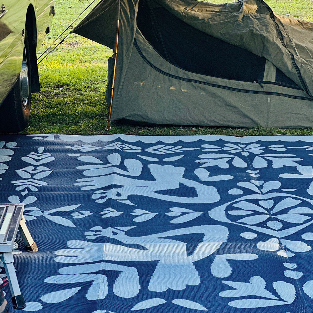 Peacock Promenade Mat 3m x 3m - Teal/Navy