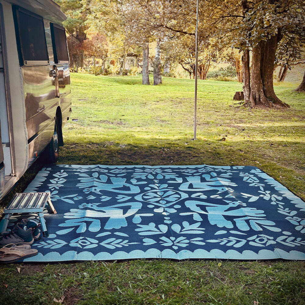 Peacock Promenade Mat 3m x 3m - Teal/Navy