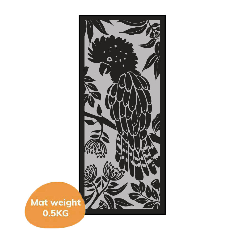 Cockatoo Haven Mat 0.8m x 1.8m - Black/Grey