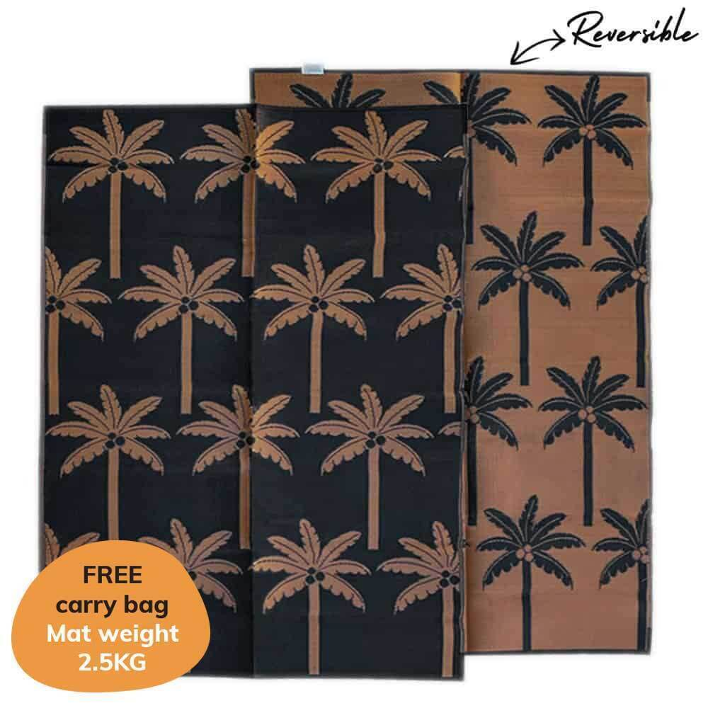 Palm Springs Mat 1.8m x 2.7m - Navy/Brown
