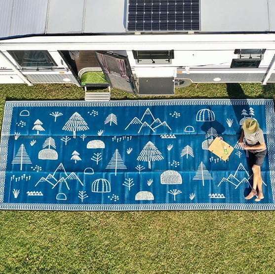Wilderness Mat 6m x 2.4m - Blue/Grey
