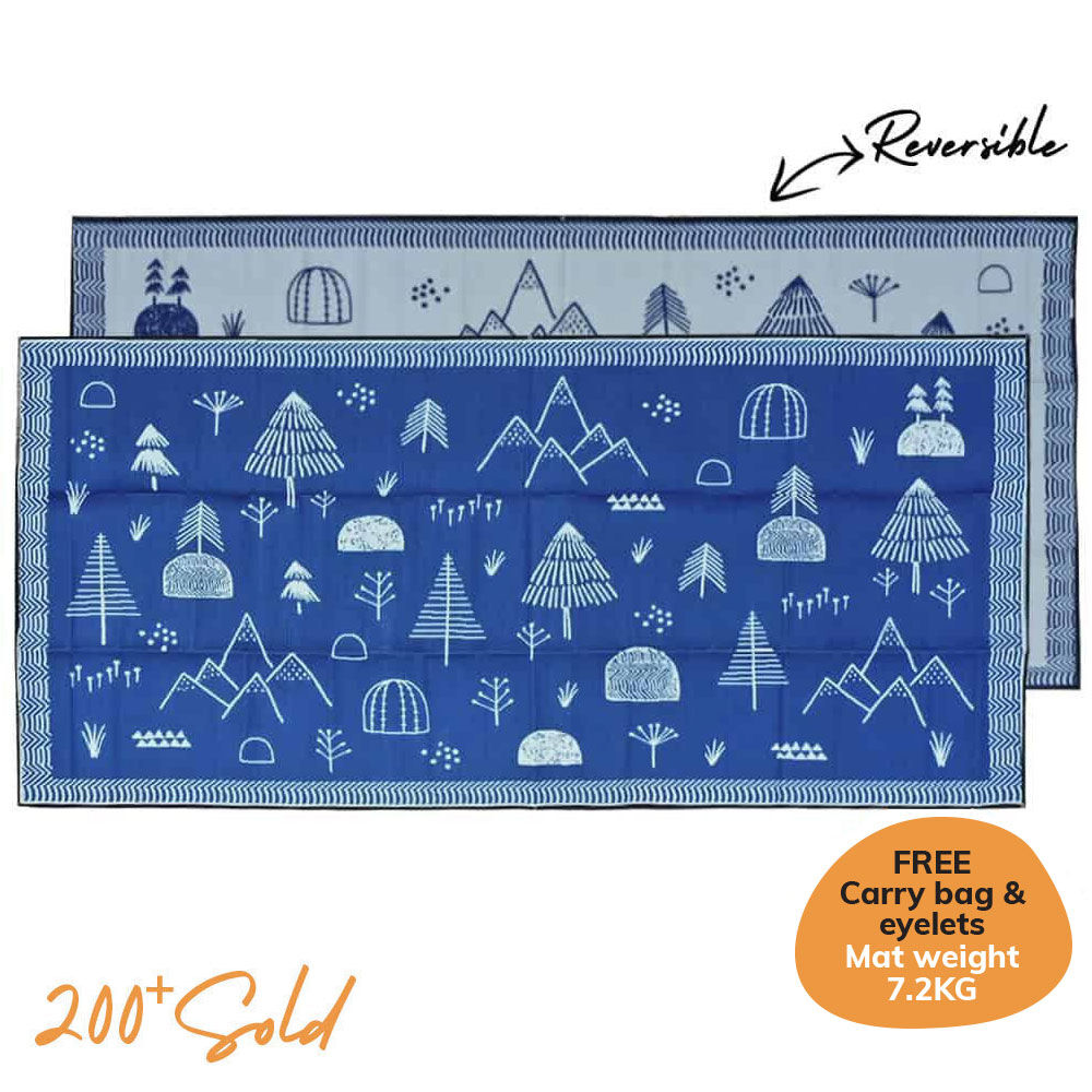 Wilderness Mat 6m x 2.4m - Blue/Grey