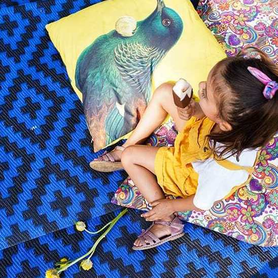Diamond Mat 6m x 2.4m - Blue/Black