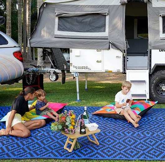 Diamond Mat 6m x 2.4m - Blue/Black