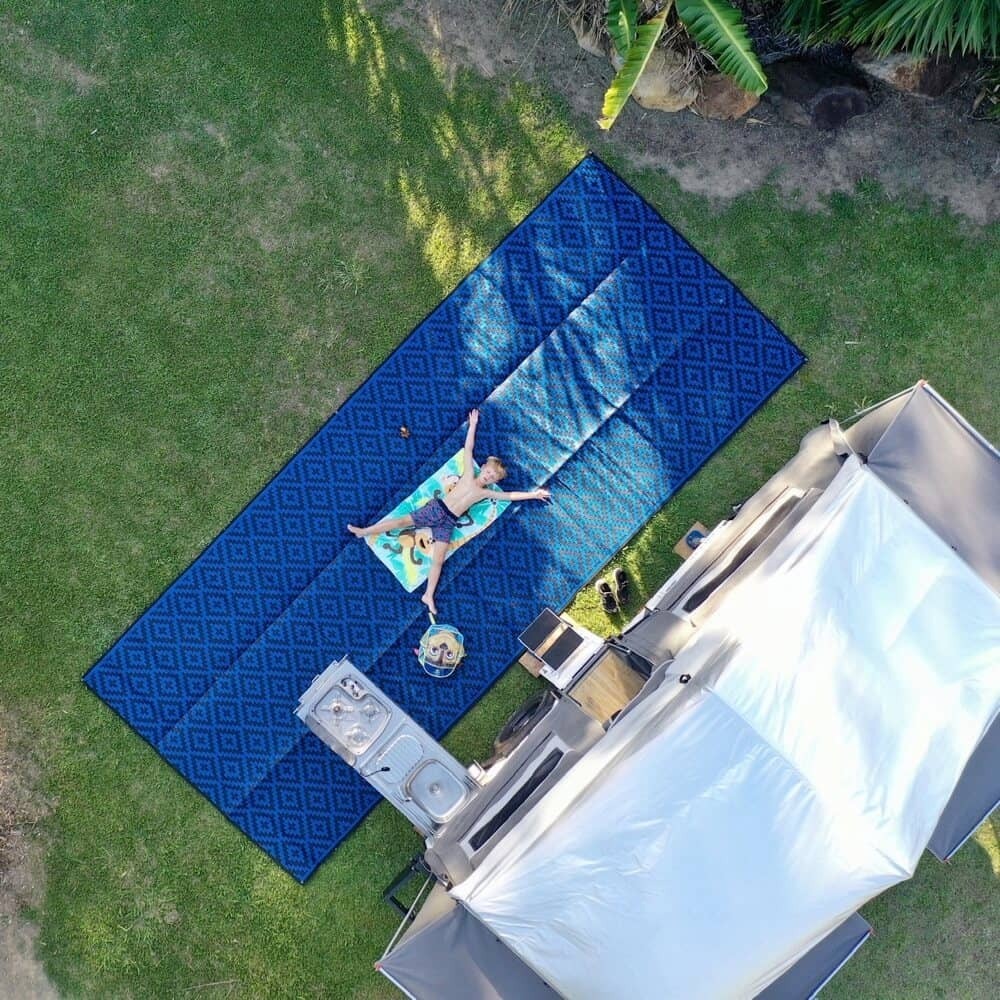 Diamond Mat 6m x 2.4m - Blue/Black