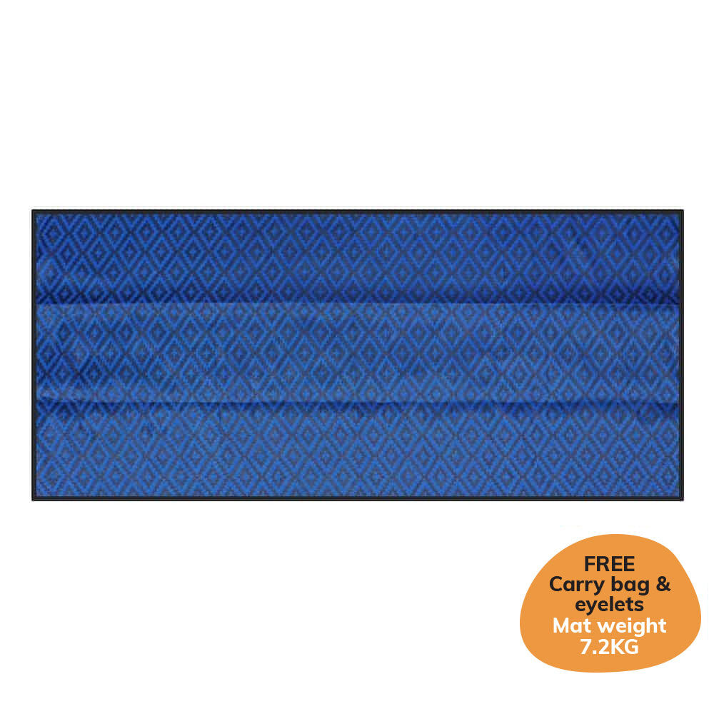 Diamond Mat 6m x 2.4m - Blue/Black
