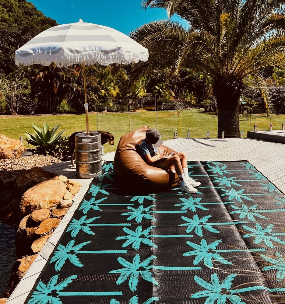 Palm Springs Mat 4m x 2.4m - Green/Black