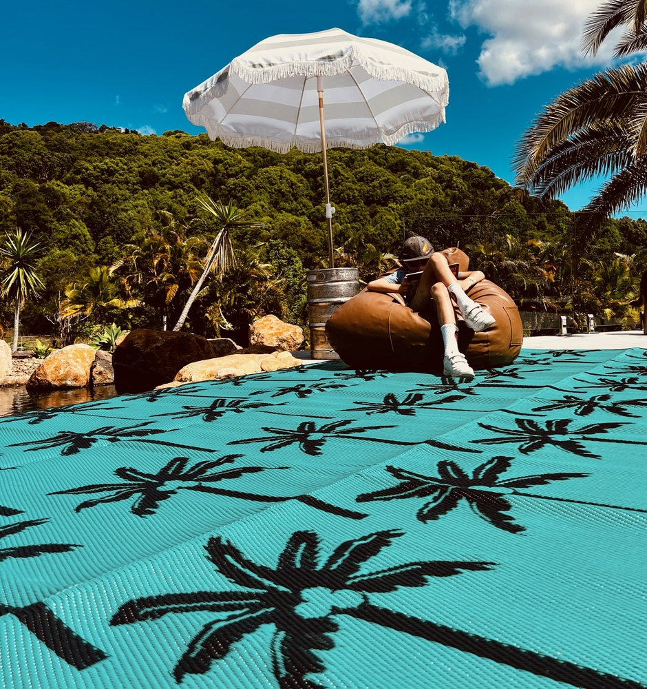 Palm Springs Mat 4m x 2.4m - Green/Black