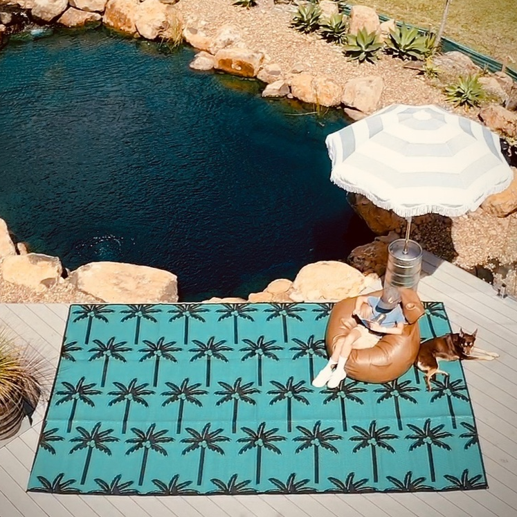 Palm Springs Mat 4m x 2.4m - Green/Black