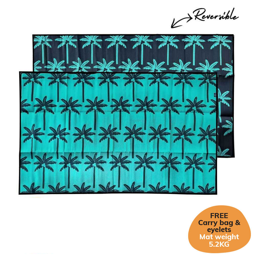 Palm Springs Mat 4m x 2.4m - Green/Black