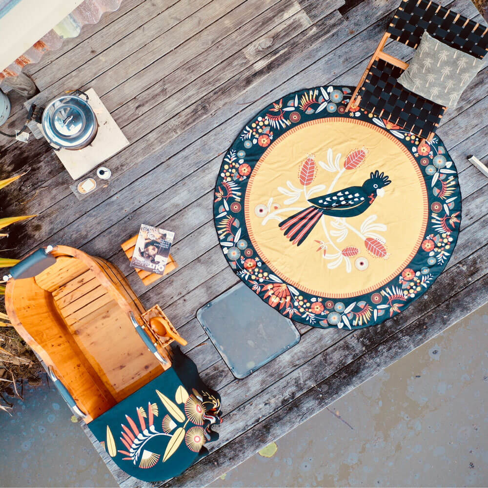Wild Cockatoos Beach Mat