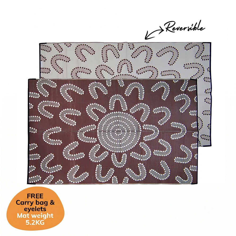 Meeting Place Mat - Brown/White