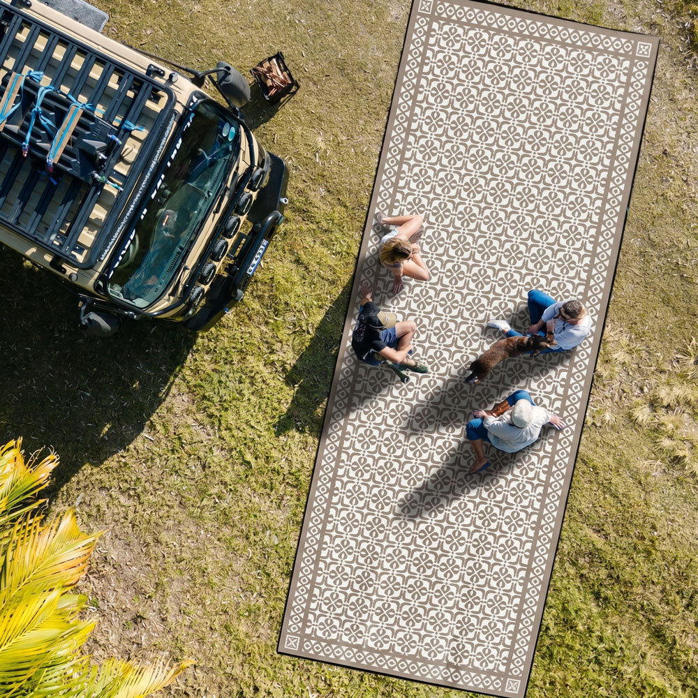 Seedling Mat - Fawn/White